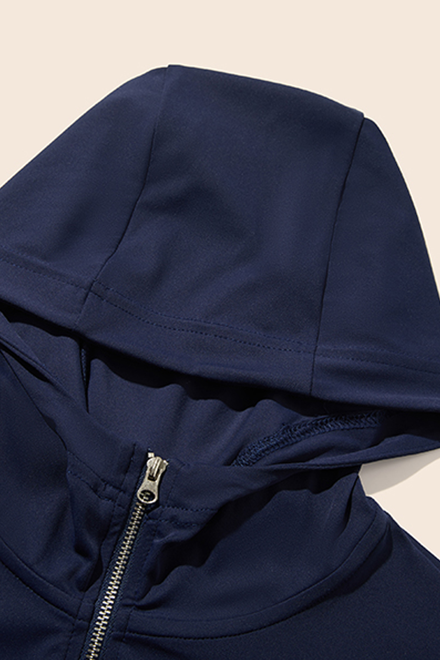 Fitted Zip-Up Hooded Jacket|yescci-YESCCI.com