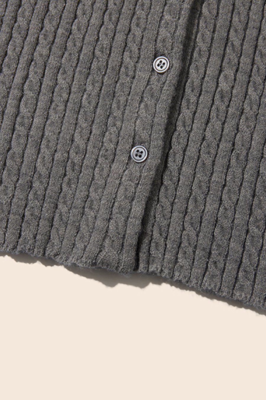 Lace Trim Collared Knit Cardigan|yescci-YESCCI.com