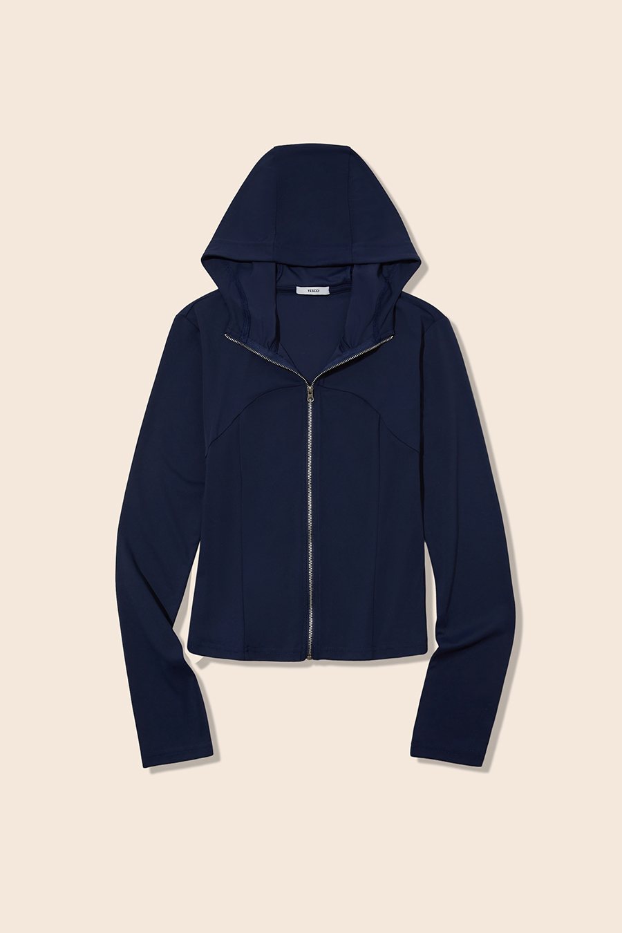 Fitted Zip-Up Hooded Jacket|yescci-YESCCI.com