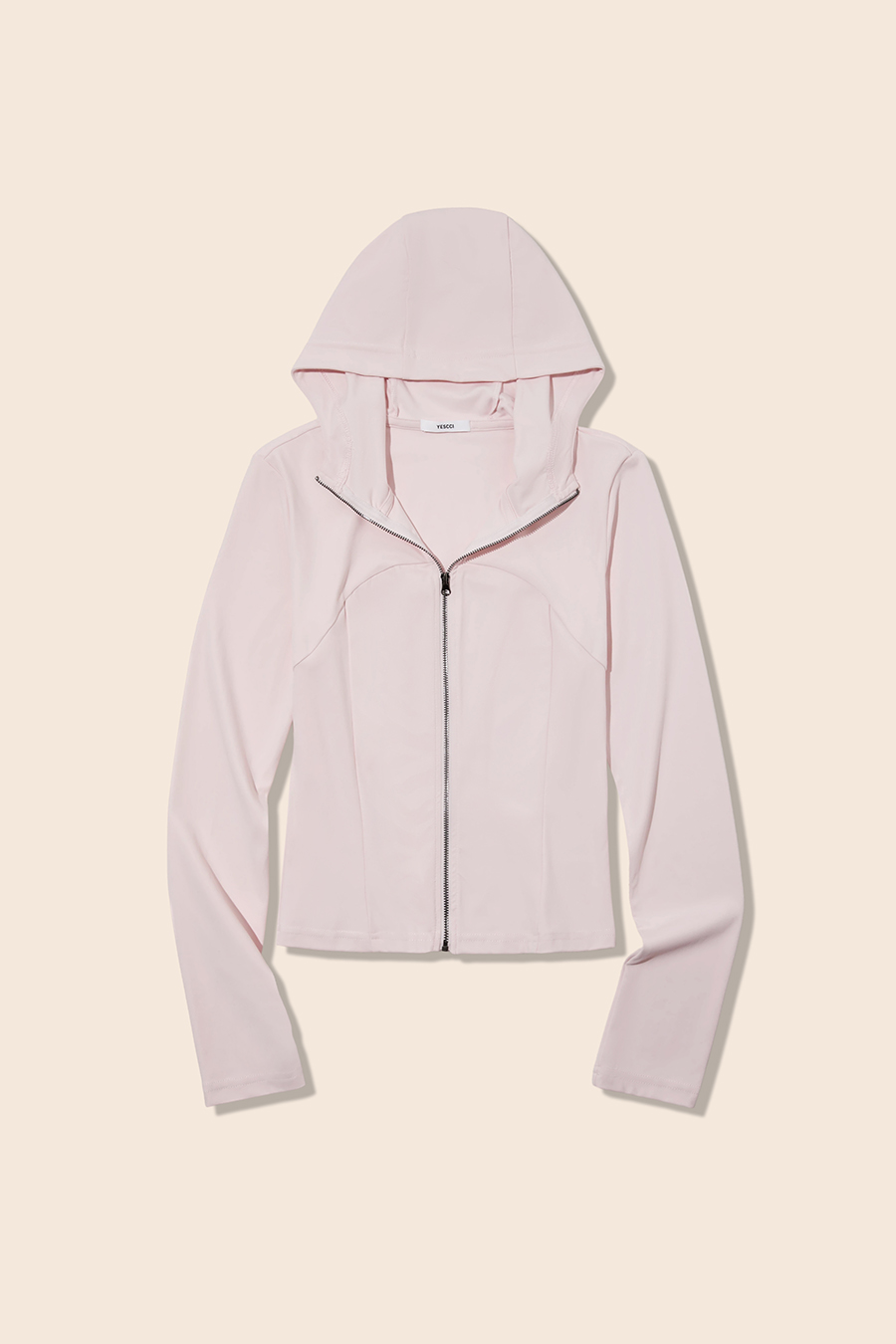 Fitted Zip-Up Hooded Jacket|yescci-YESCCI.com