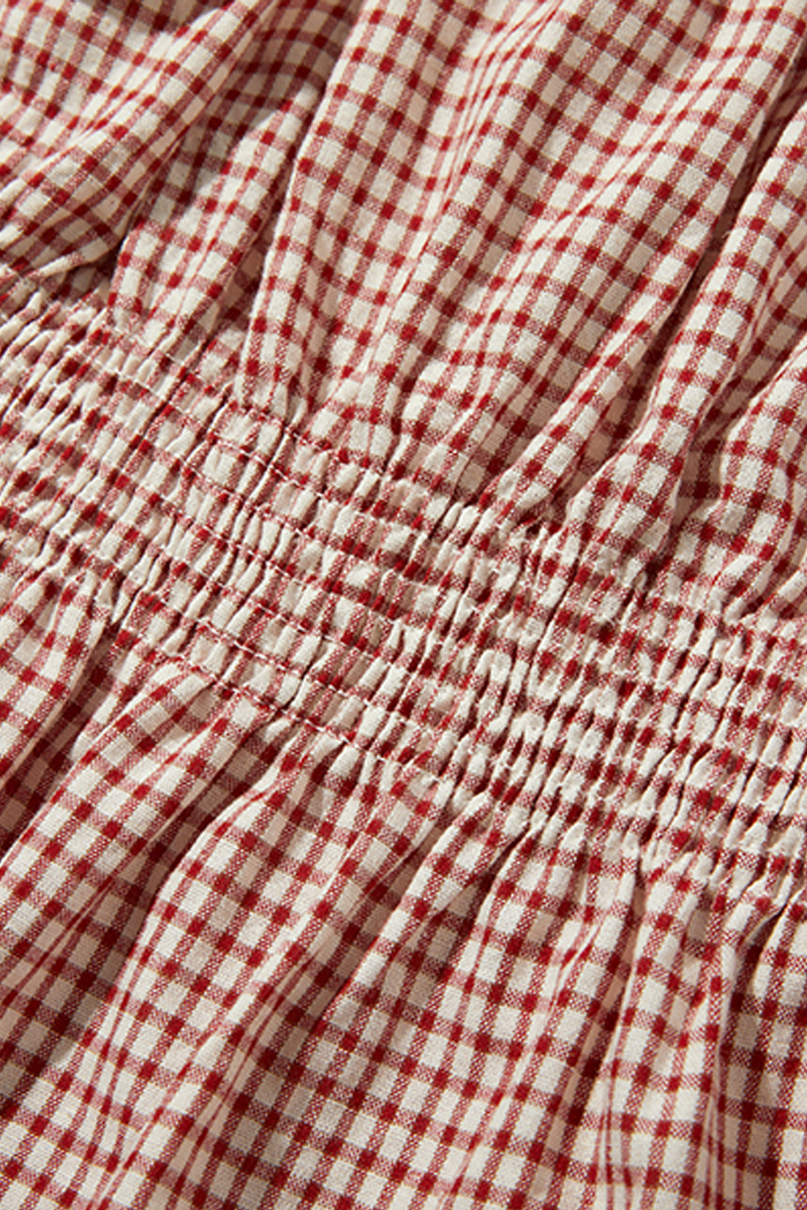 Gingham Peplum Cami Top|yescci-YESCCI.com