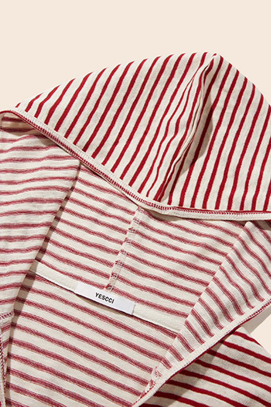 Slim Fit Striped Long Sleeve Hoodie|yescci
