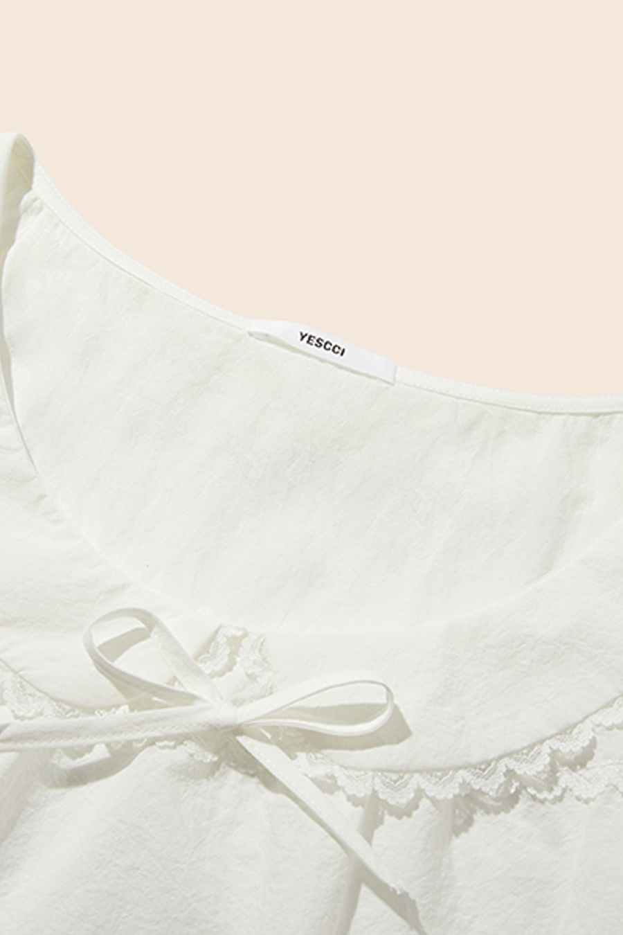 Lace Puff Sleeve Blouse|yescci-YESCCI.com