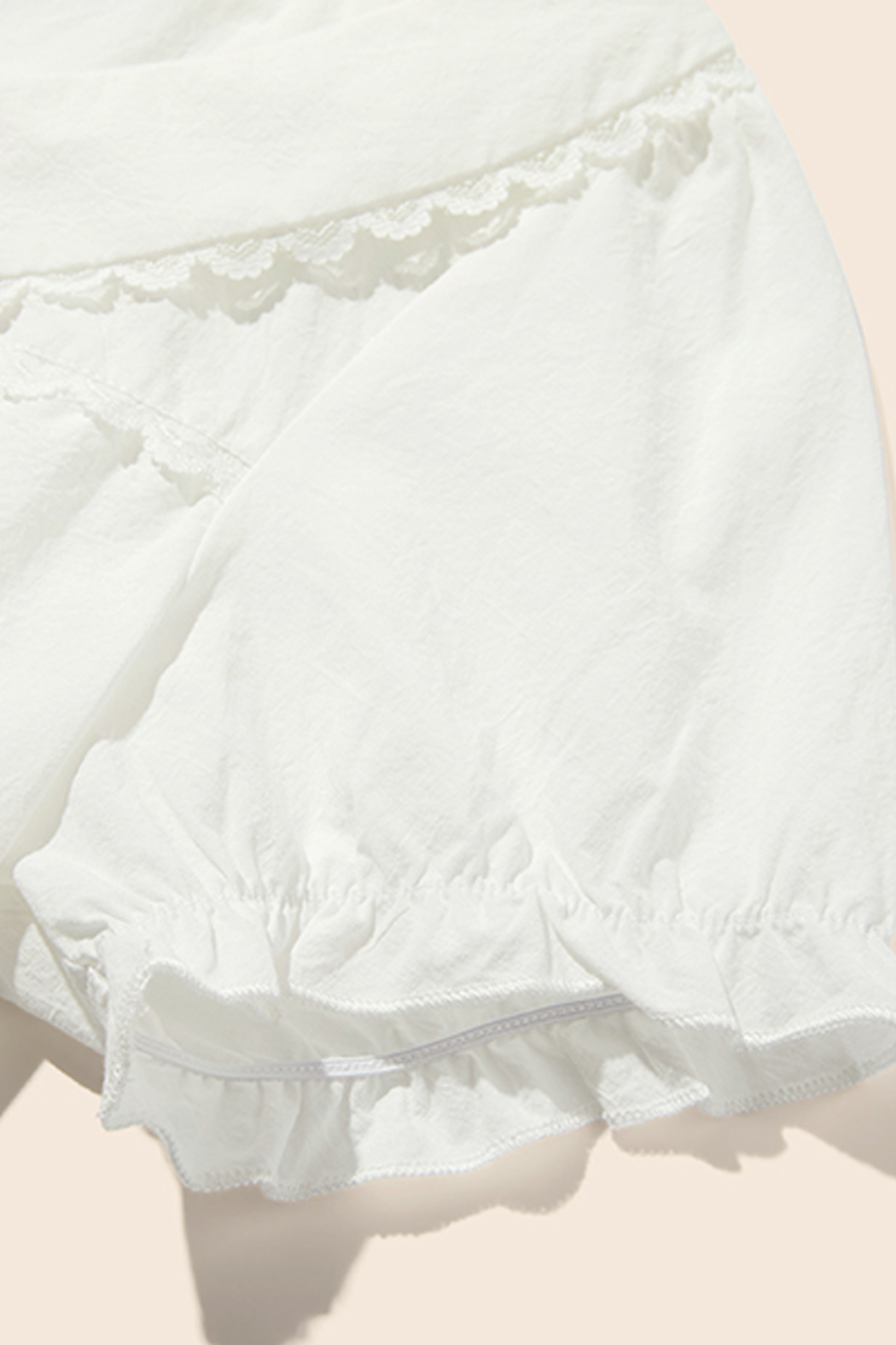 Lace Puff Sleeve Blouse|yescci-YESCCI.com
