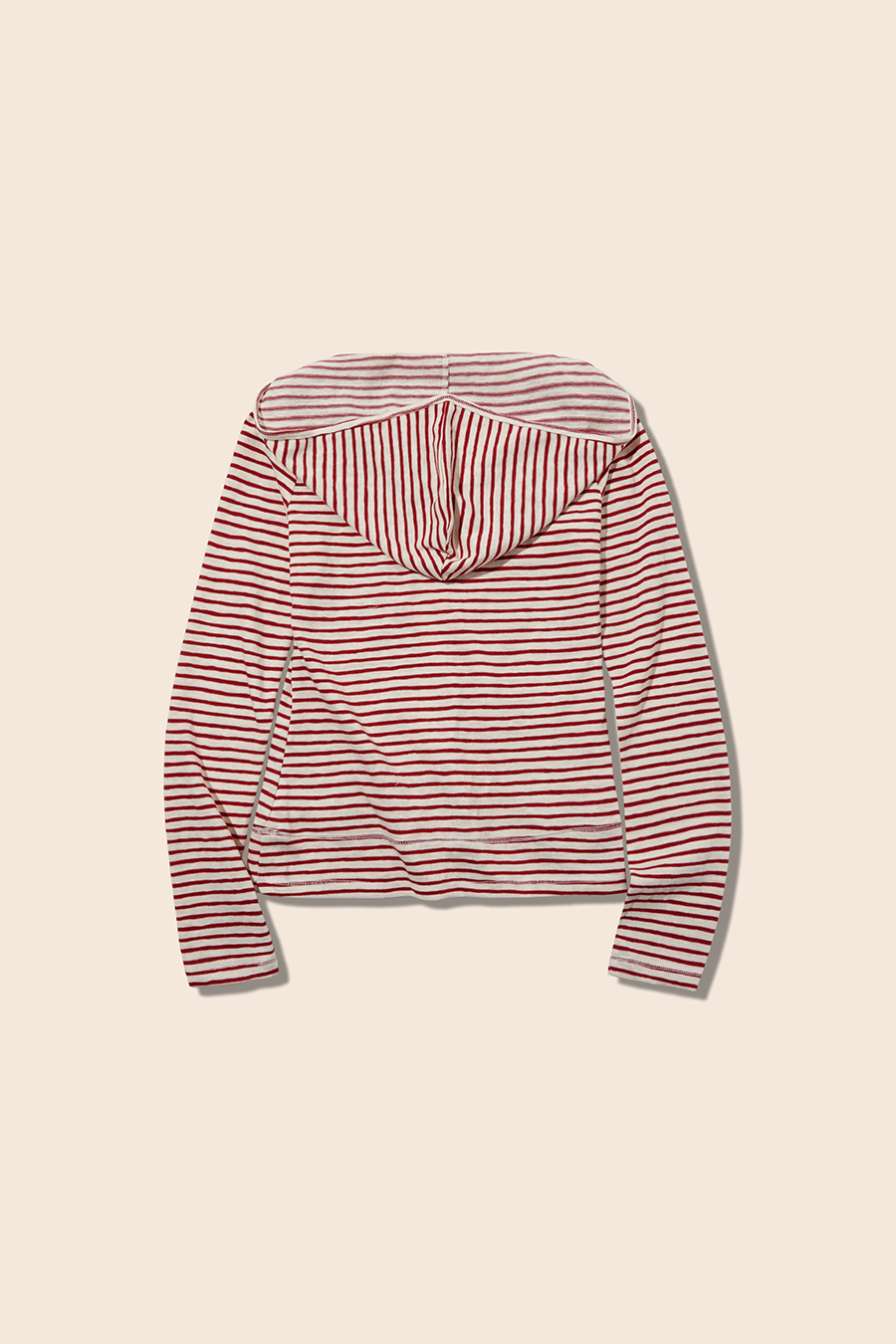 Slim Fit Striped Long Sleeve Hoodie|yescci