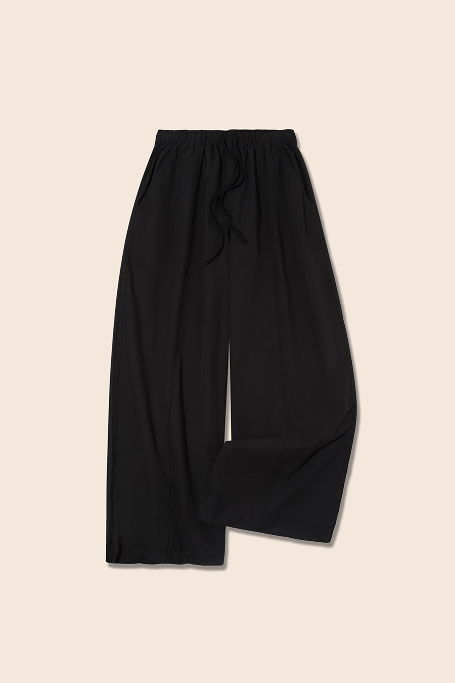 Drawstring Waist Wide Leg Pants|yescci-YESCCI.com
