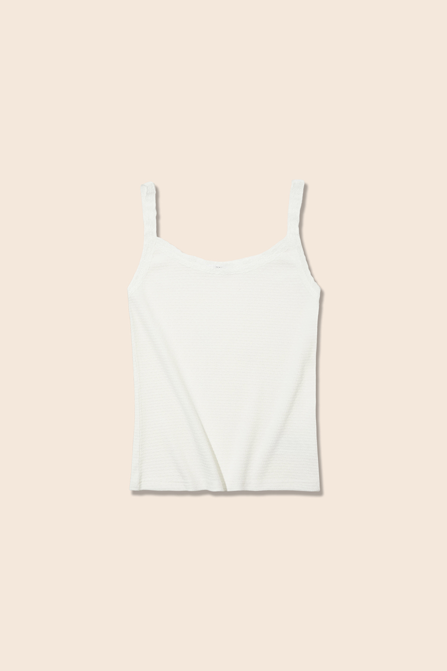 Lace Trim Waffle Knit Cami Top|yescci-YESCCI.com