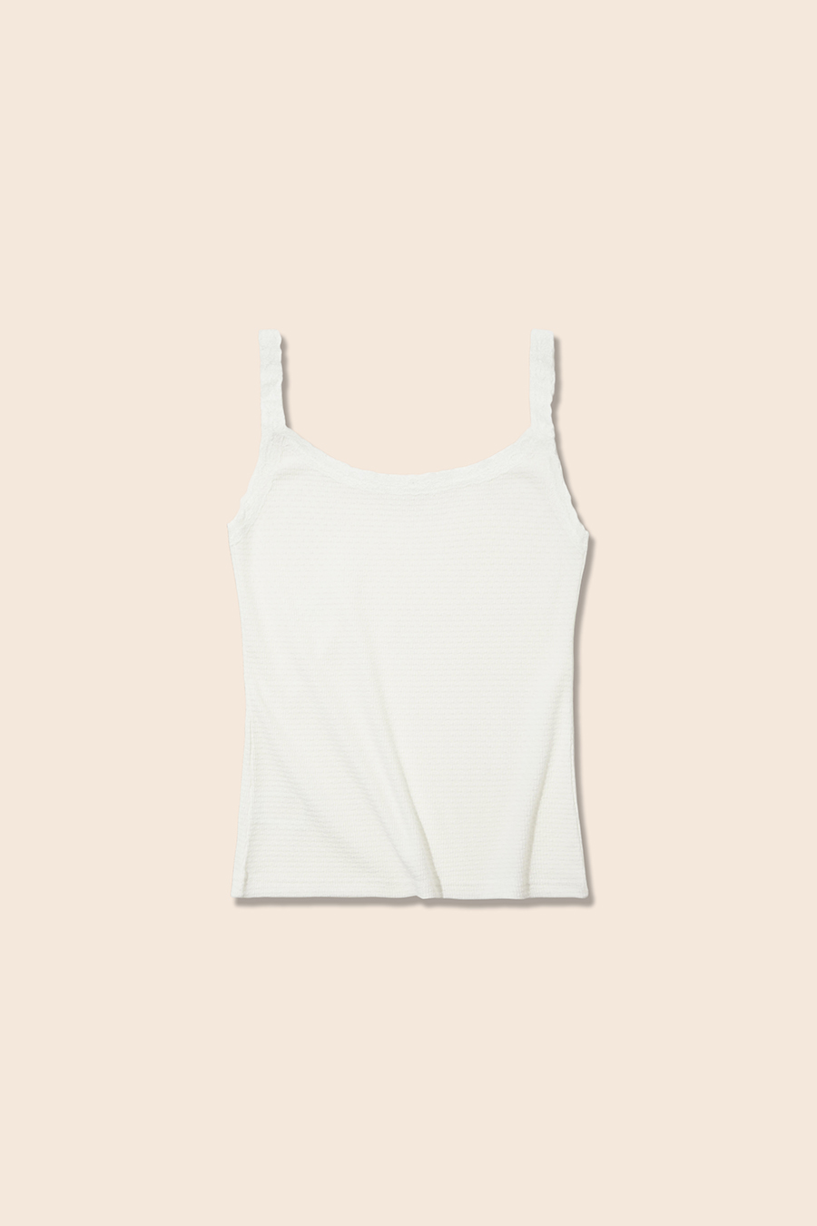 Lace Trim Waffle Knit Cami Top|yescci-YESCCI.com