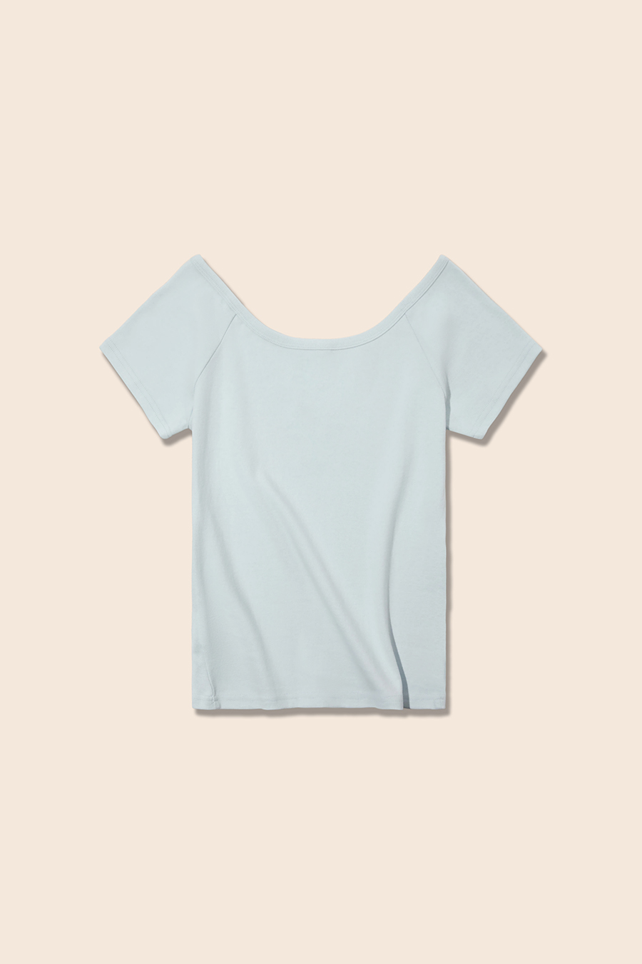 U-Neck Short Sleeve Top|yescci