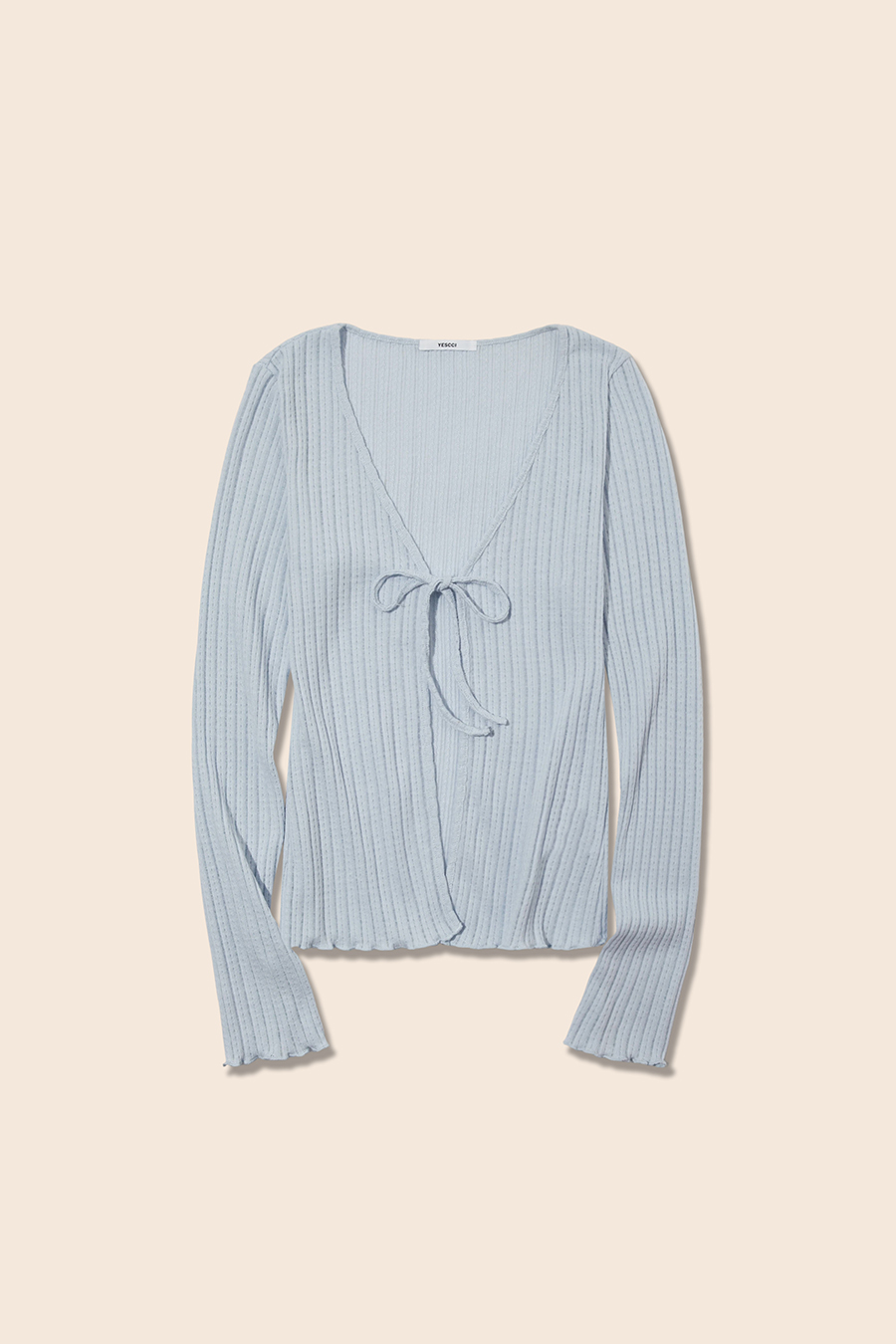Bow Tie Ribbed Cardigan|yescci