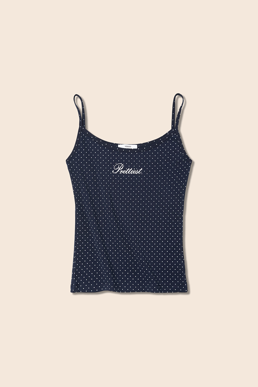 Retro Polka Dot Slogan Cami Top|yescci