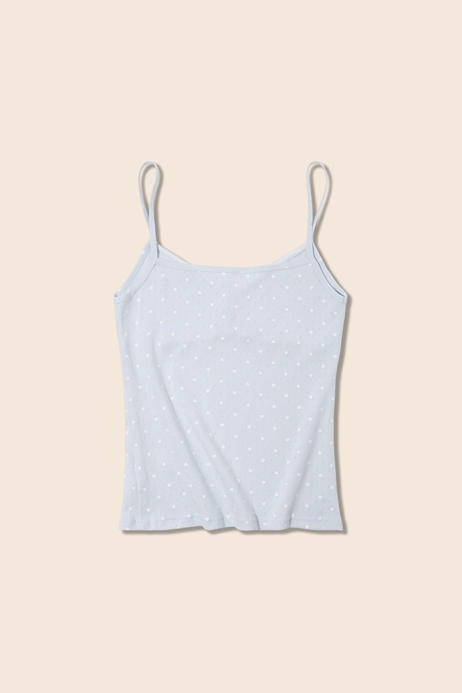 Coquette Lace Trim Heart Print Cami|yescci-YESCCI.com