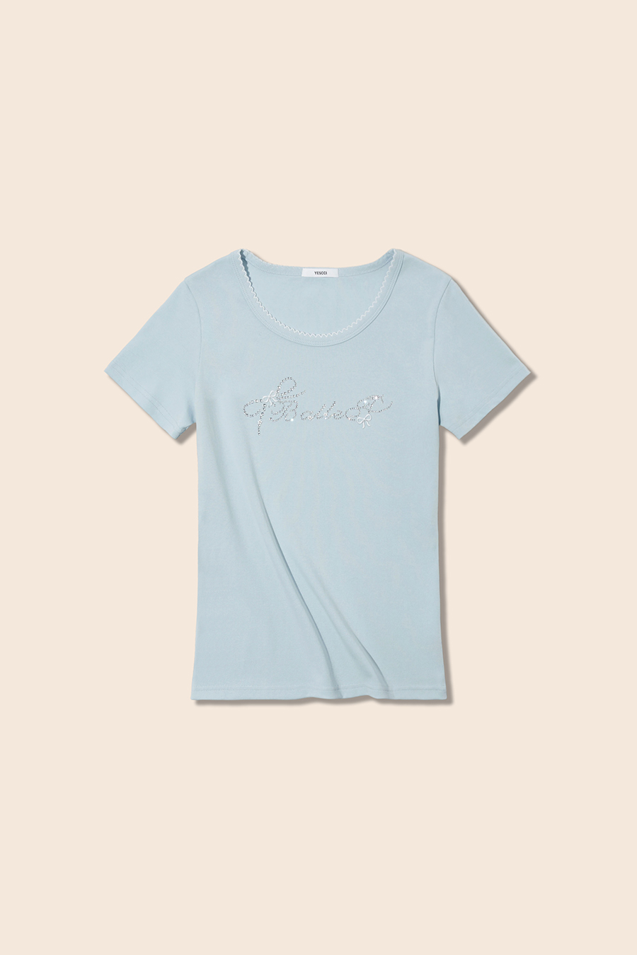 U-Neck Printed Casual Top|yescci