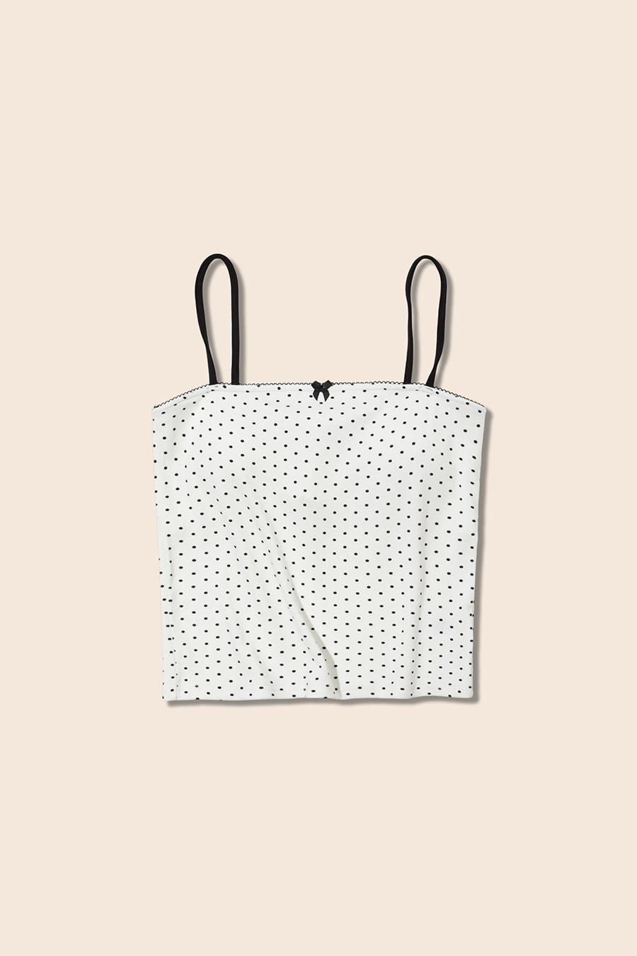 Polka Dot Bow Detail Cami|yescci-YESCCI.com