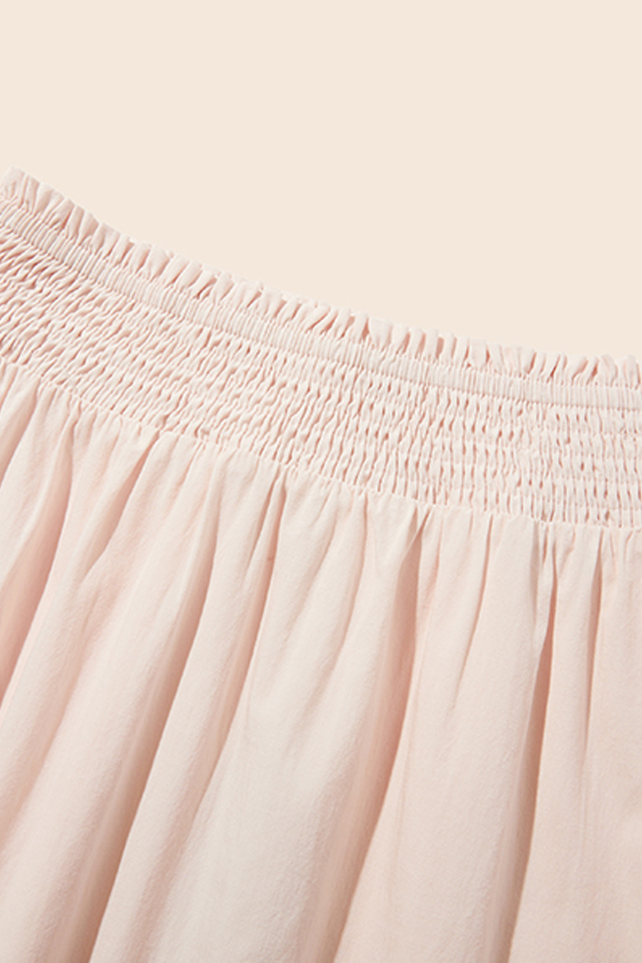 Smocked Waist Maxi Skirt|yescci-YESCCI.com