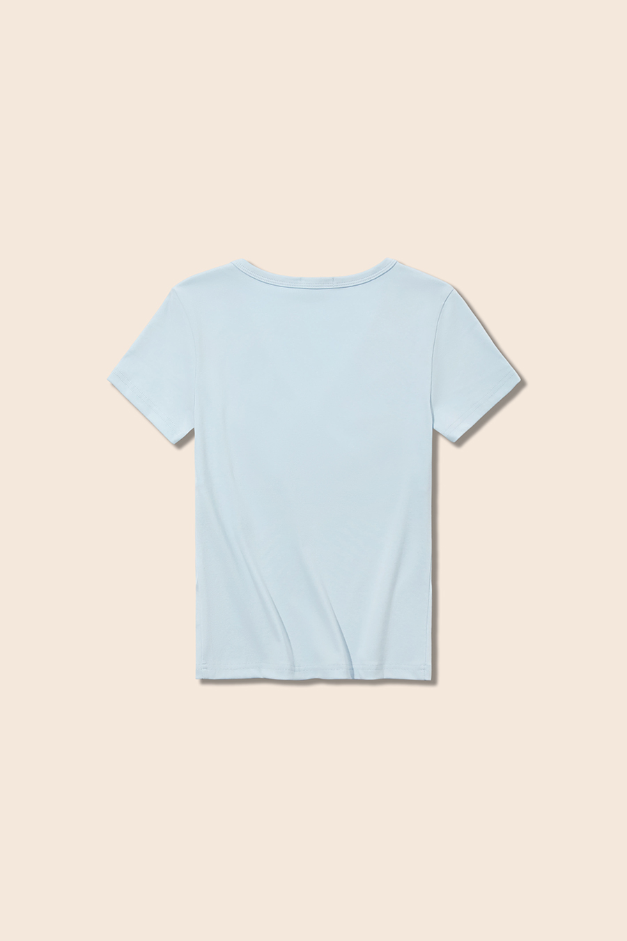 V-Neck Basic Short Sleeve Top|yescci