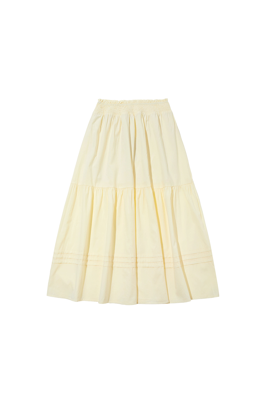 Smocked Waist Maxi Skirt|yescci-YESCCI.com