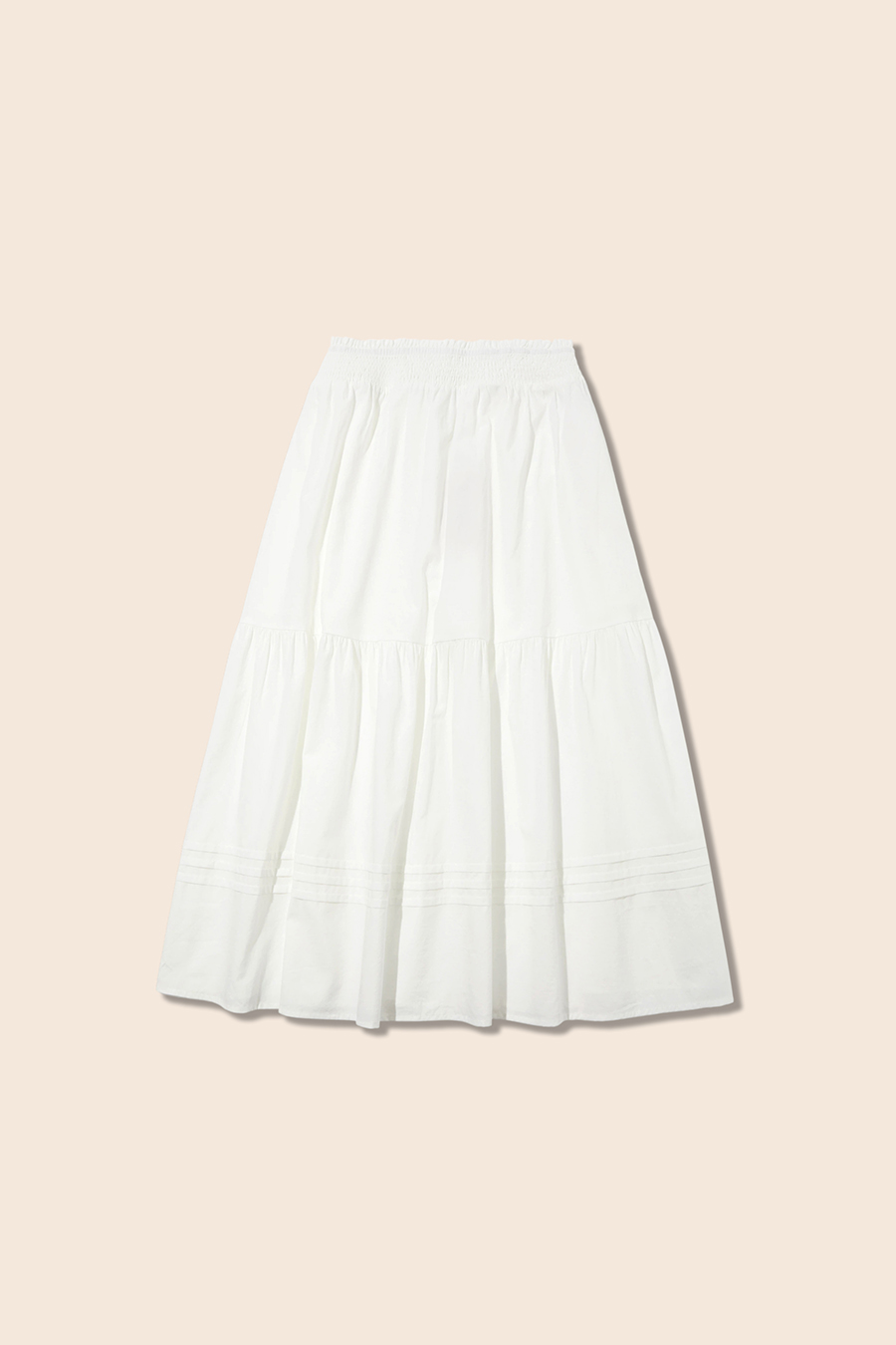 Smocked Waist Maxi Skirt|yescci-YESCCI.com