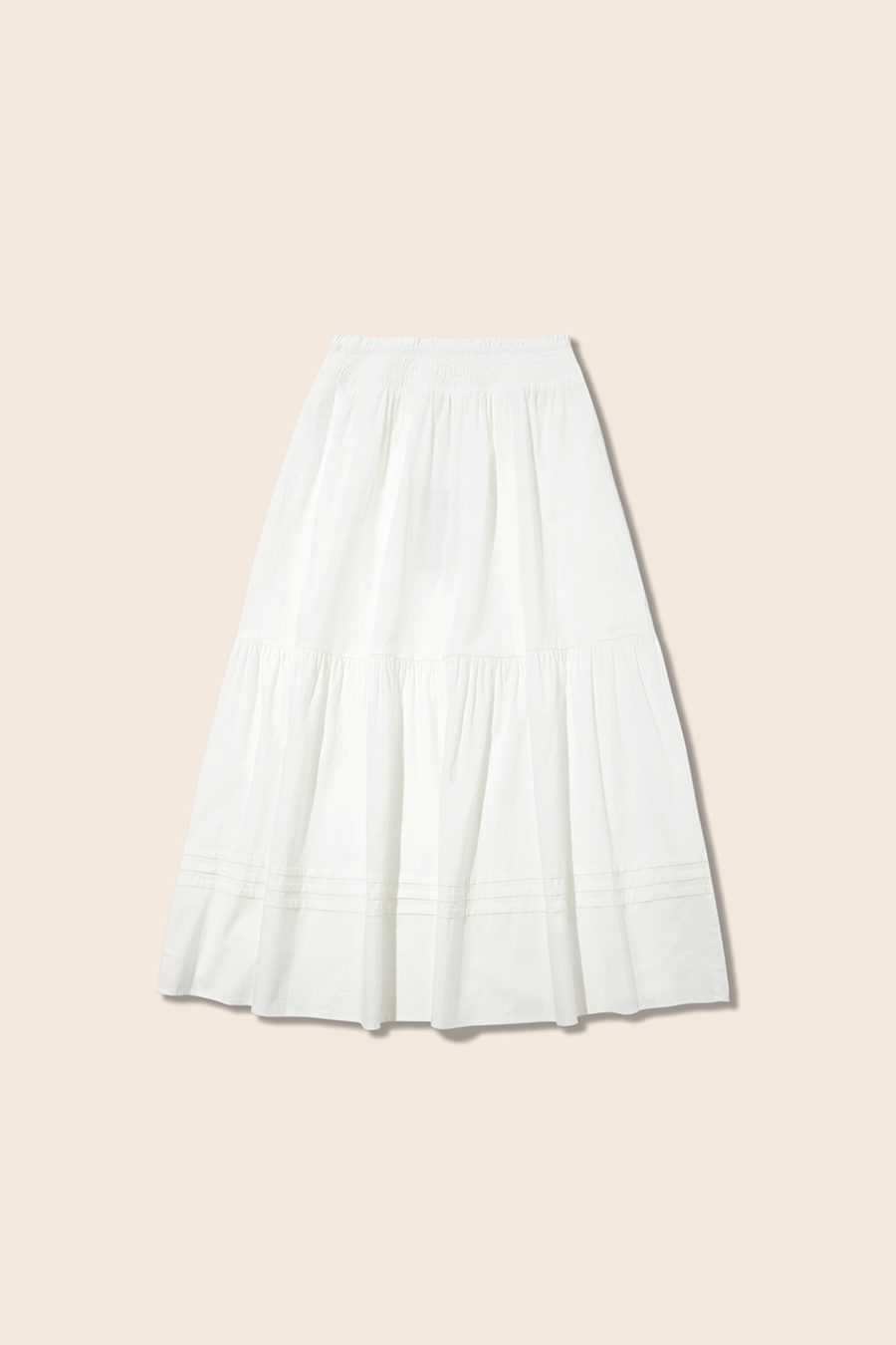 Smocked Waist Maxi Skirt|yescci-YESCCI.com