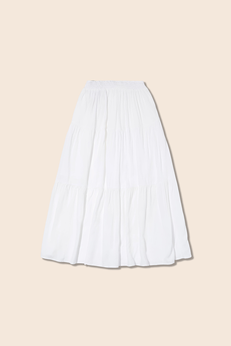 Elastic Waist Ruffle Tiered Skirt|yescci-YESCCI.com