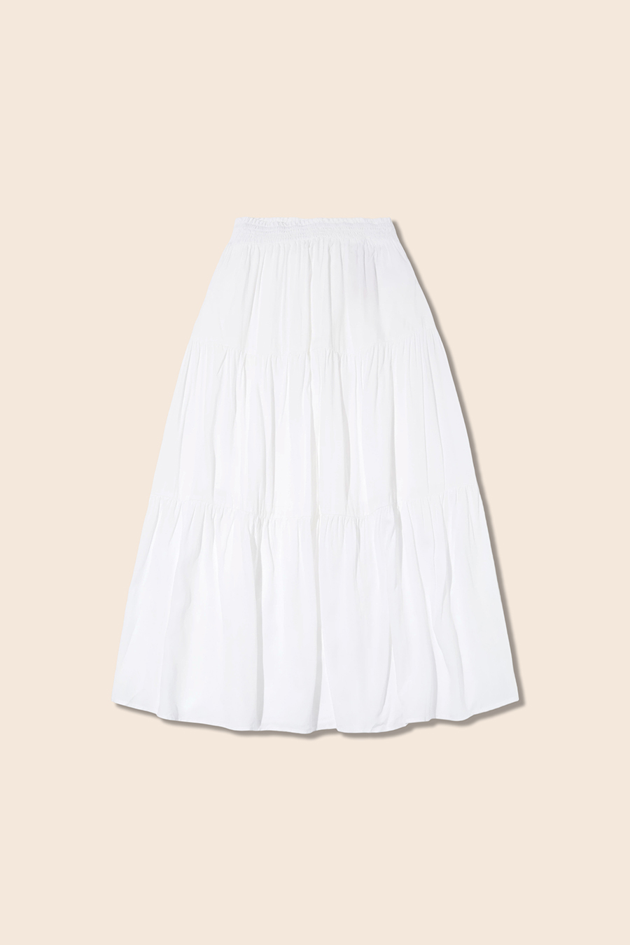 Elastic Waist Ruffle Tiered Skirt|yescci-YESCCI.com
