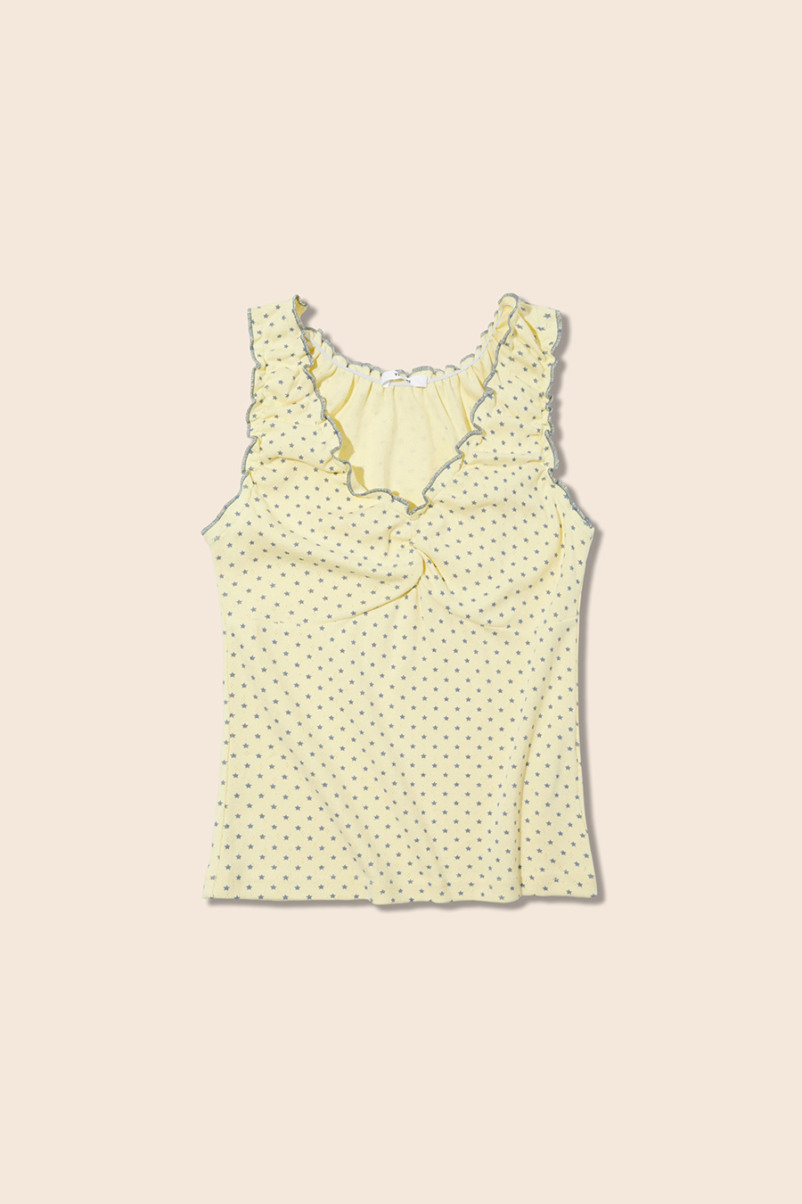 Polka Dot Twist-Front Tank|yescci
