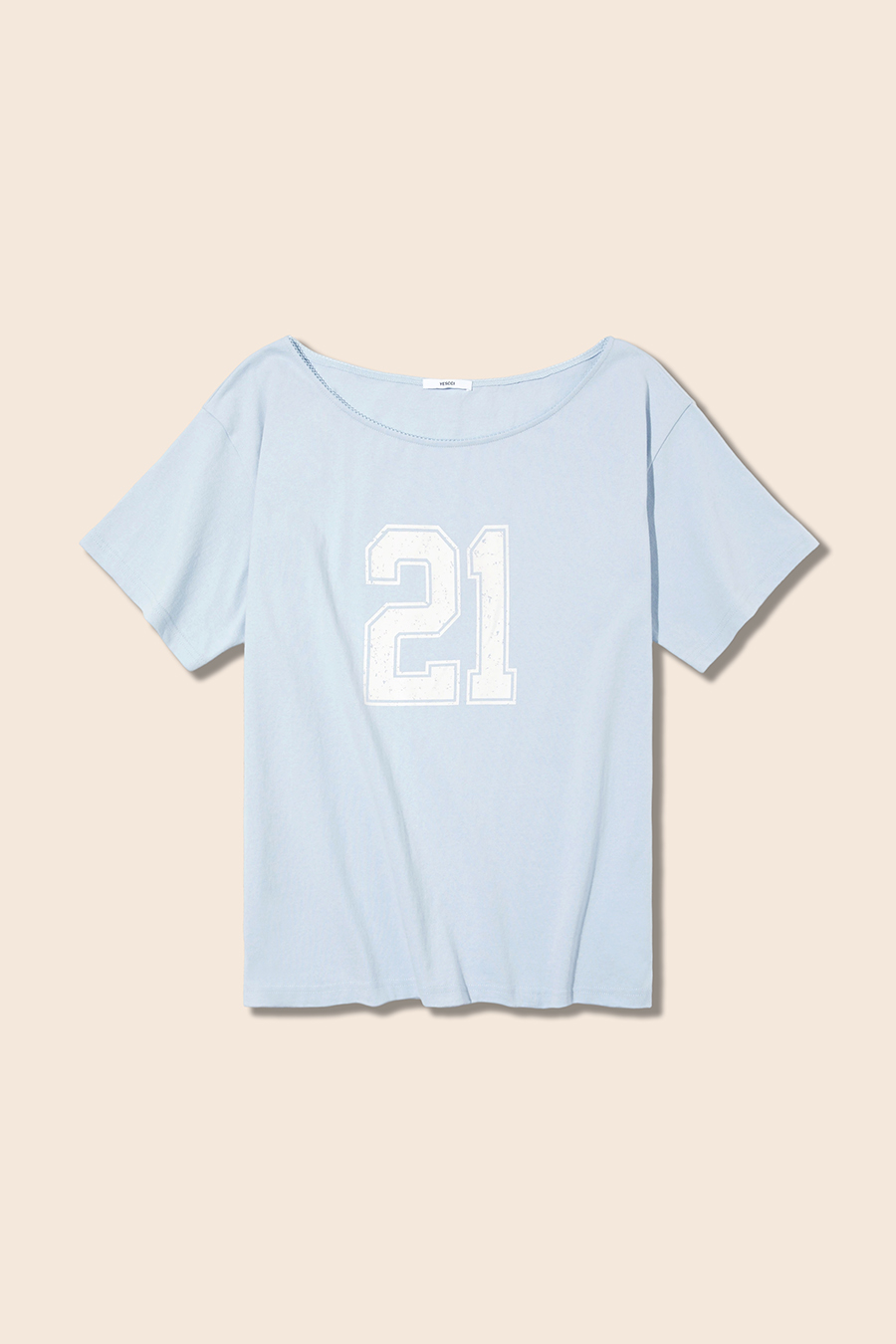 Wide Neck Graphic T-Shirt|yescci