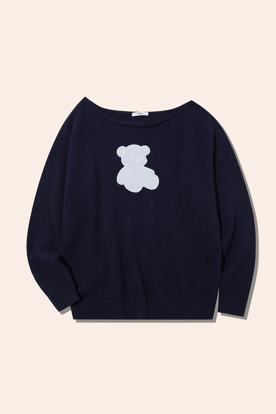 Bear Off-Shoulder Sweater|yescci-YESCCI.com