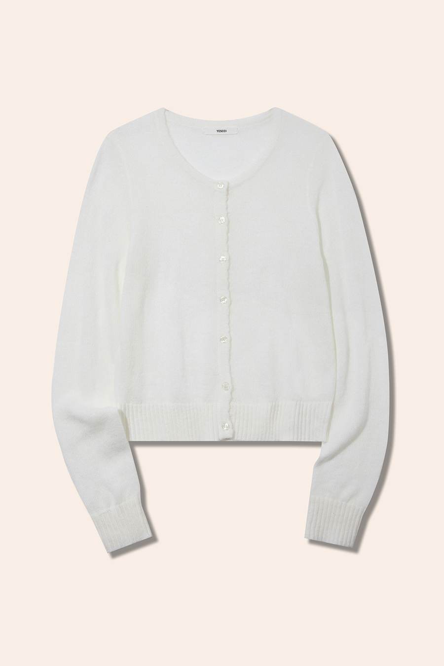 Delicate Scallop Edge Knit Top|yescci-YESCCI.com