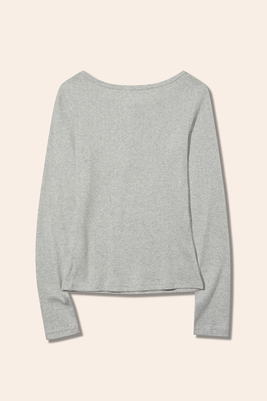 Henley Neck Long Sleeve Top|yescci-YESCCI.com