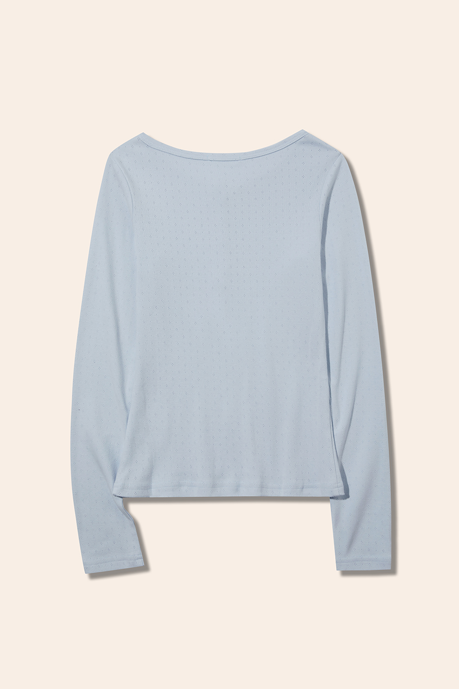 Henley Neck Long Sleeve Top|yescci-YESCCI.com