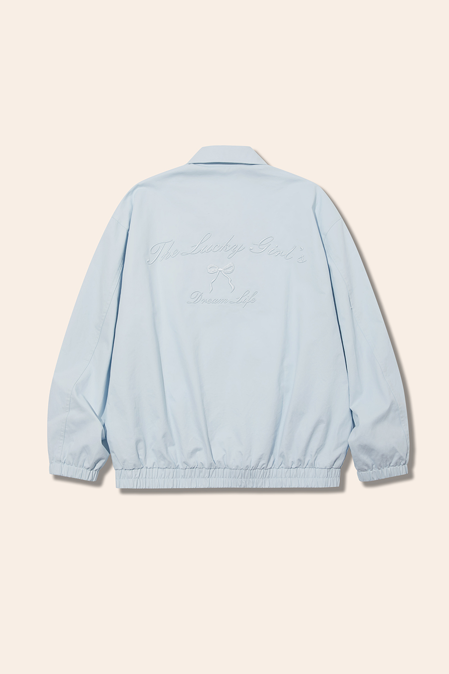 Bow Embroidered Zip-Up Jacket|yescci-YESCCI.com