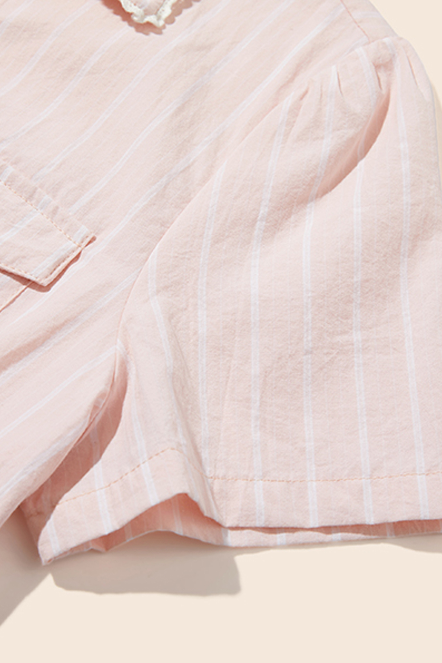 Casual Striped Short Sleeve Blouse|yescci-YESCCI.com