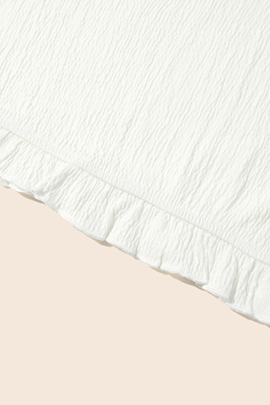 Lace Trim Ruffle Hem V-Neck Cami|yescci-YESCCI.com