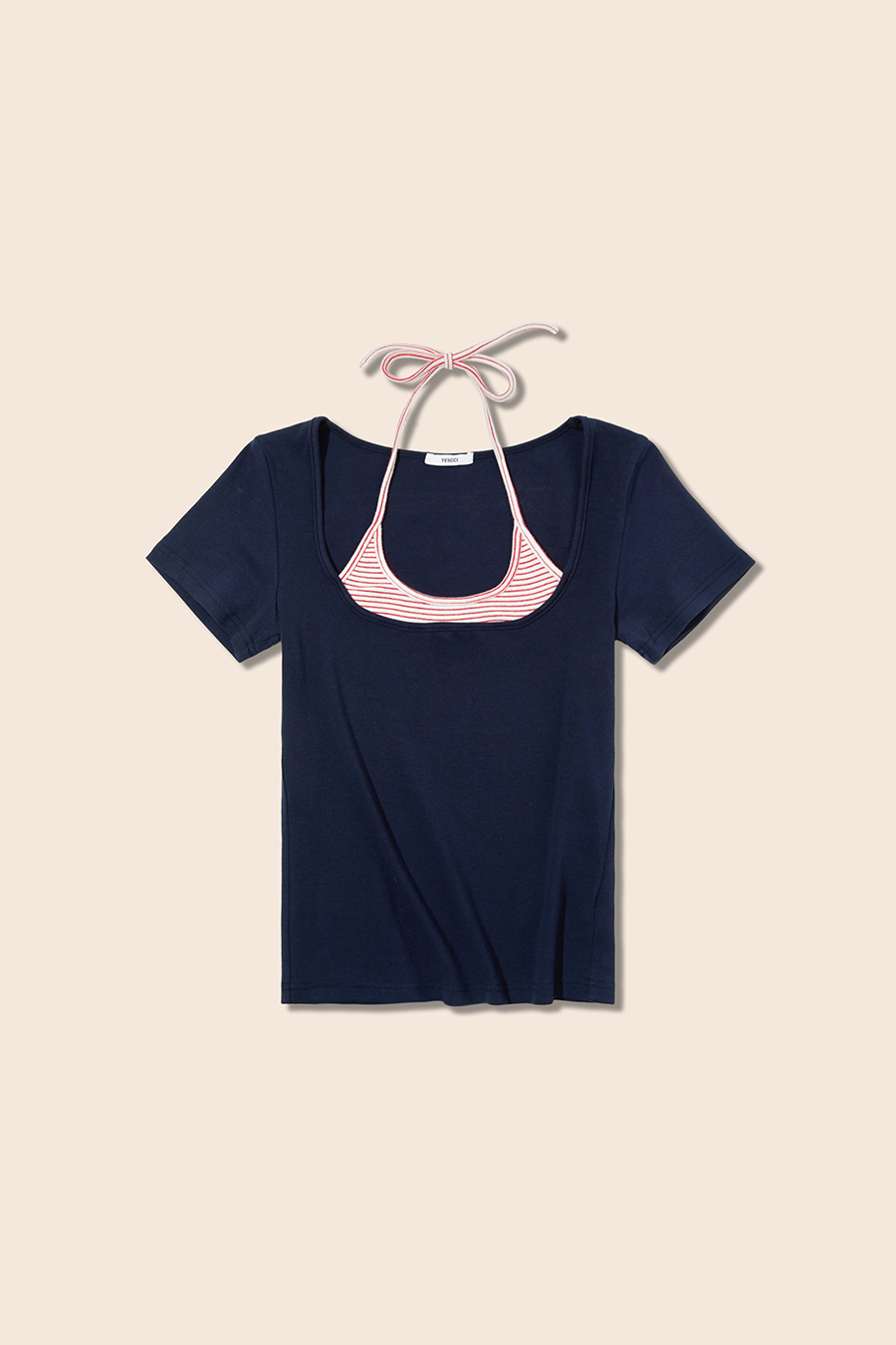 Preppy Style Layered Halter Top|yescci