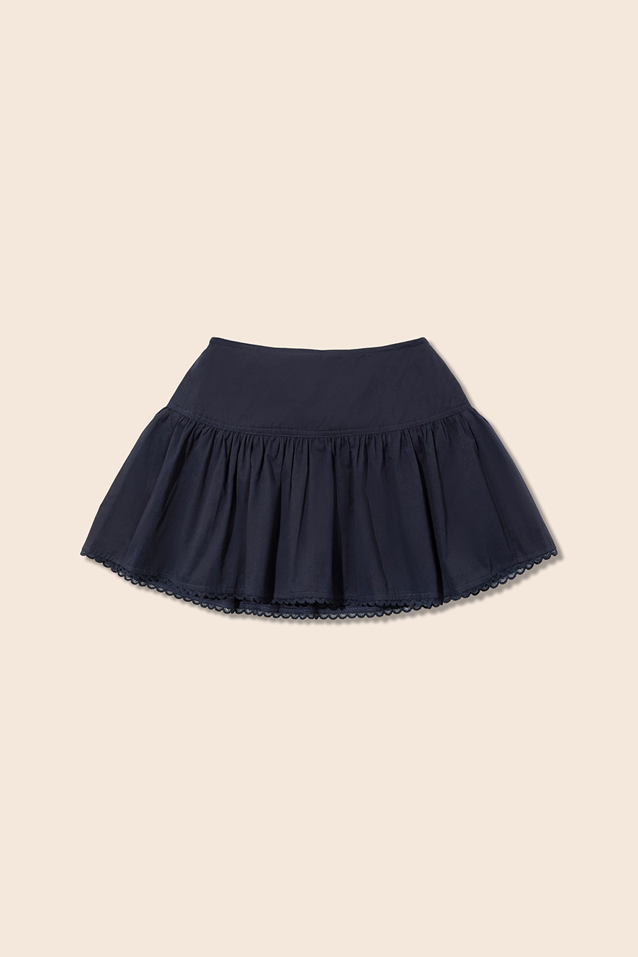 Lace Hem Tiered Mini Skirt|yescci-YESCCI.com
