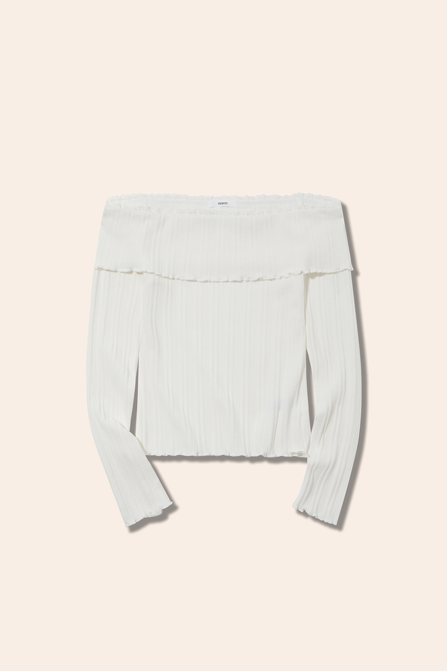 Textured Off-Shoulder Top|yescci-YESCCI.com