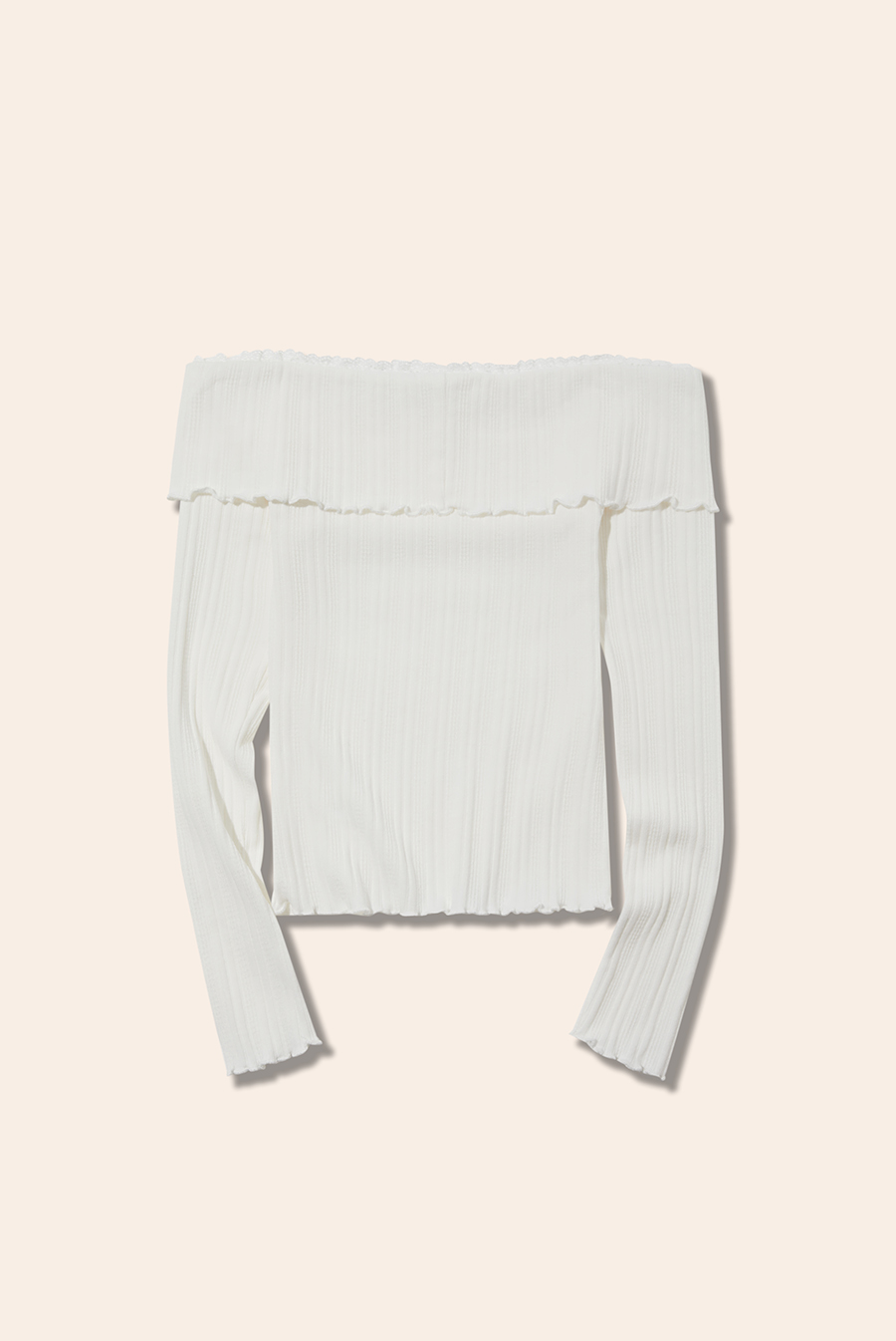 Textured Off-Shoulder Top|yescci-YESCCI.com