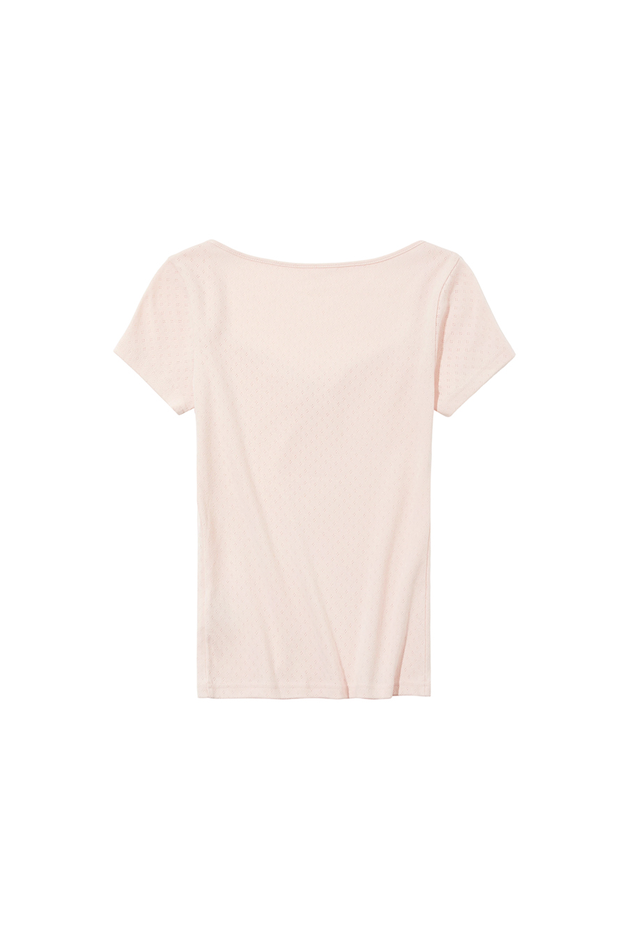 Square Neck Ruched Knit Tee|yescci-YESCCI.com