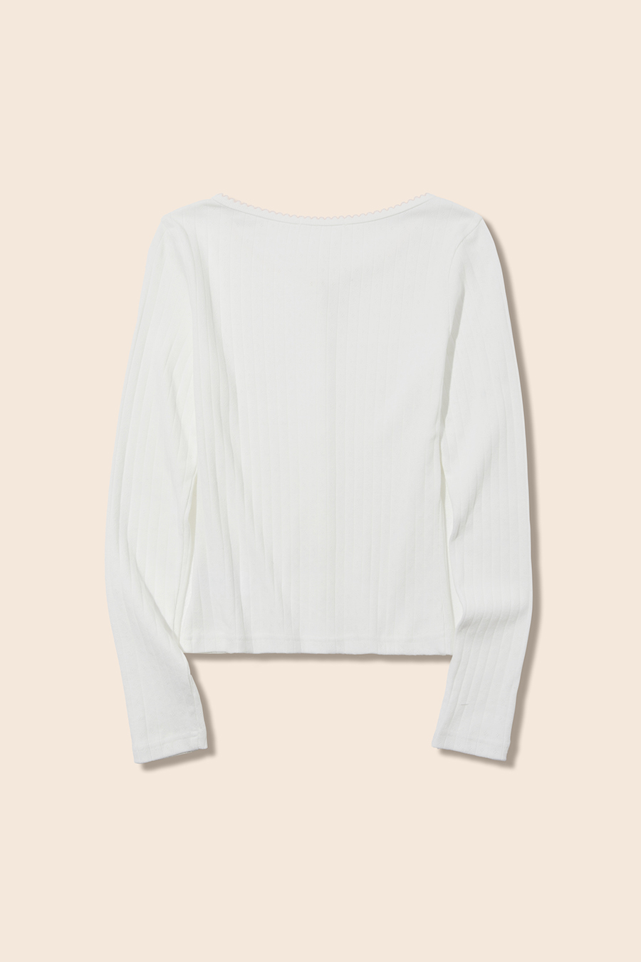 Lace-Trim Knit Shirt|yescci-YESCCI.com