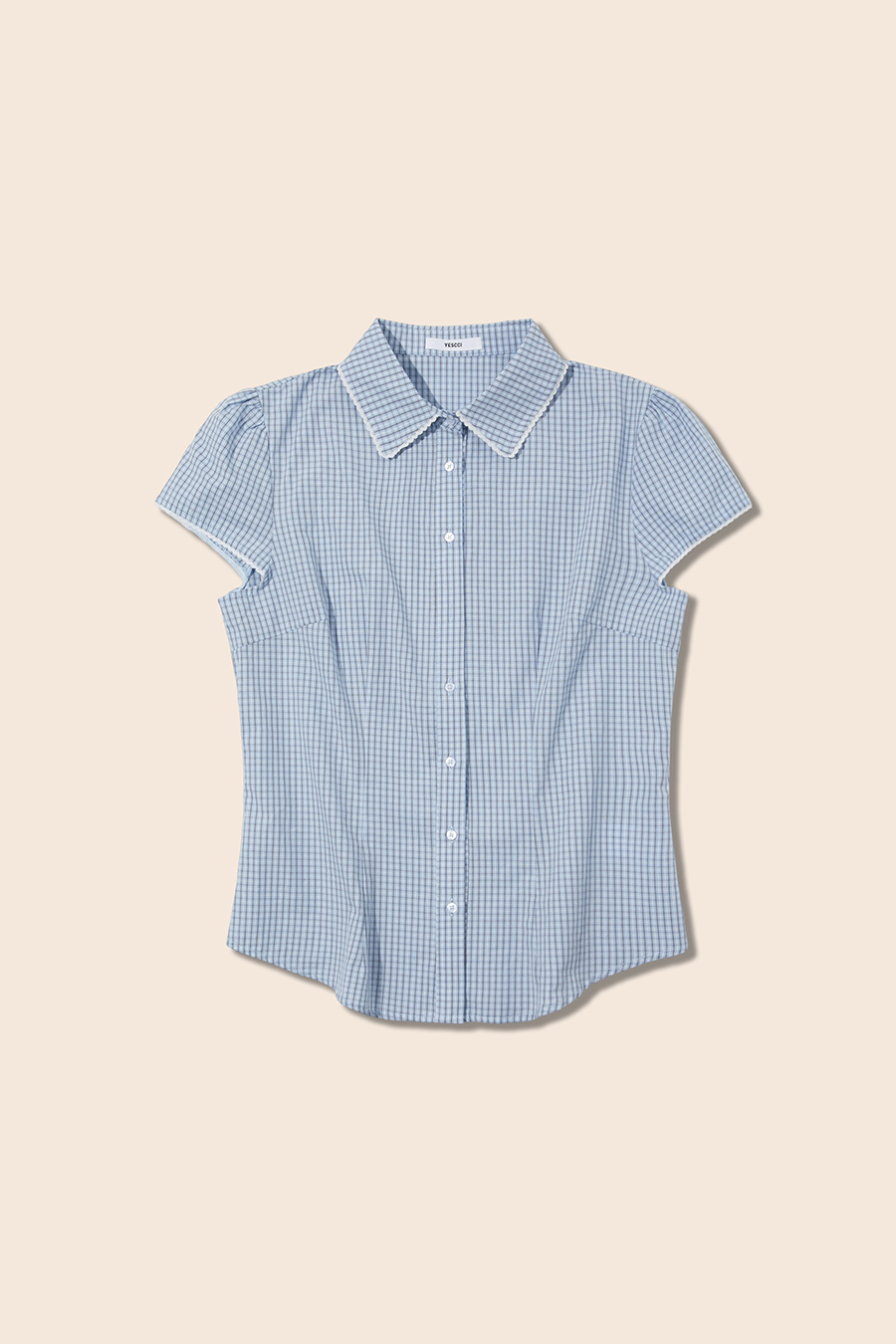 Short Sleeve Checkered Shirt|yescci