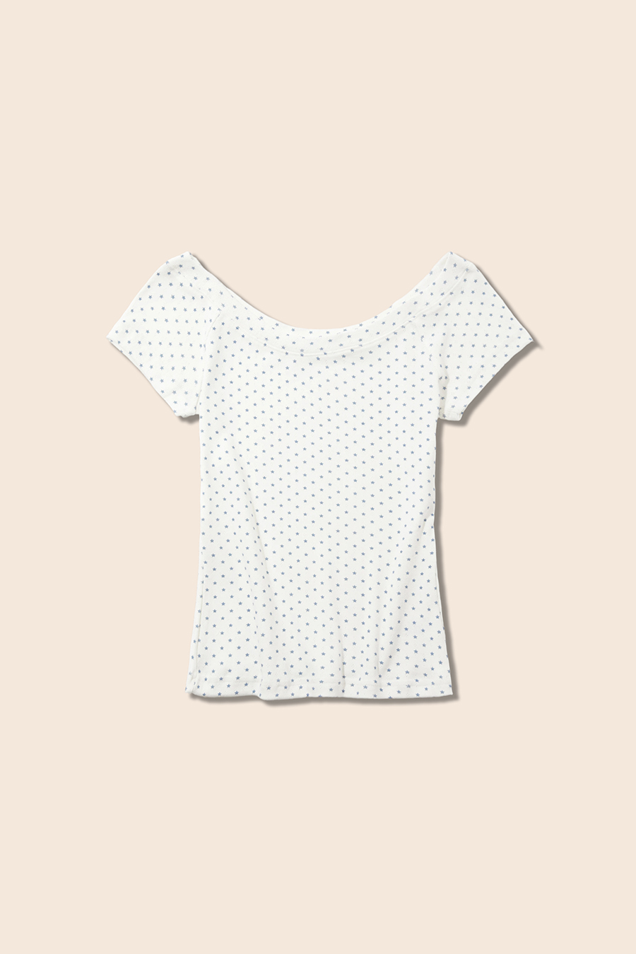 Polka Dot Off-Shoulder Tee|yescci-YESCCI.com