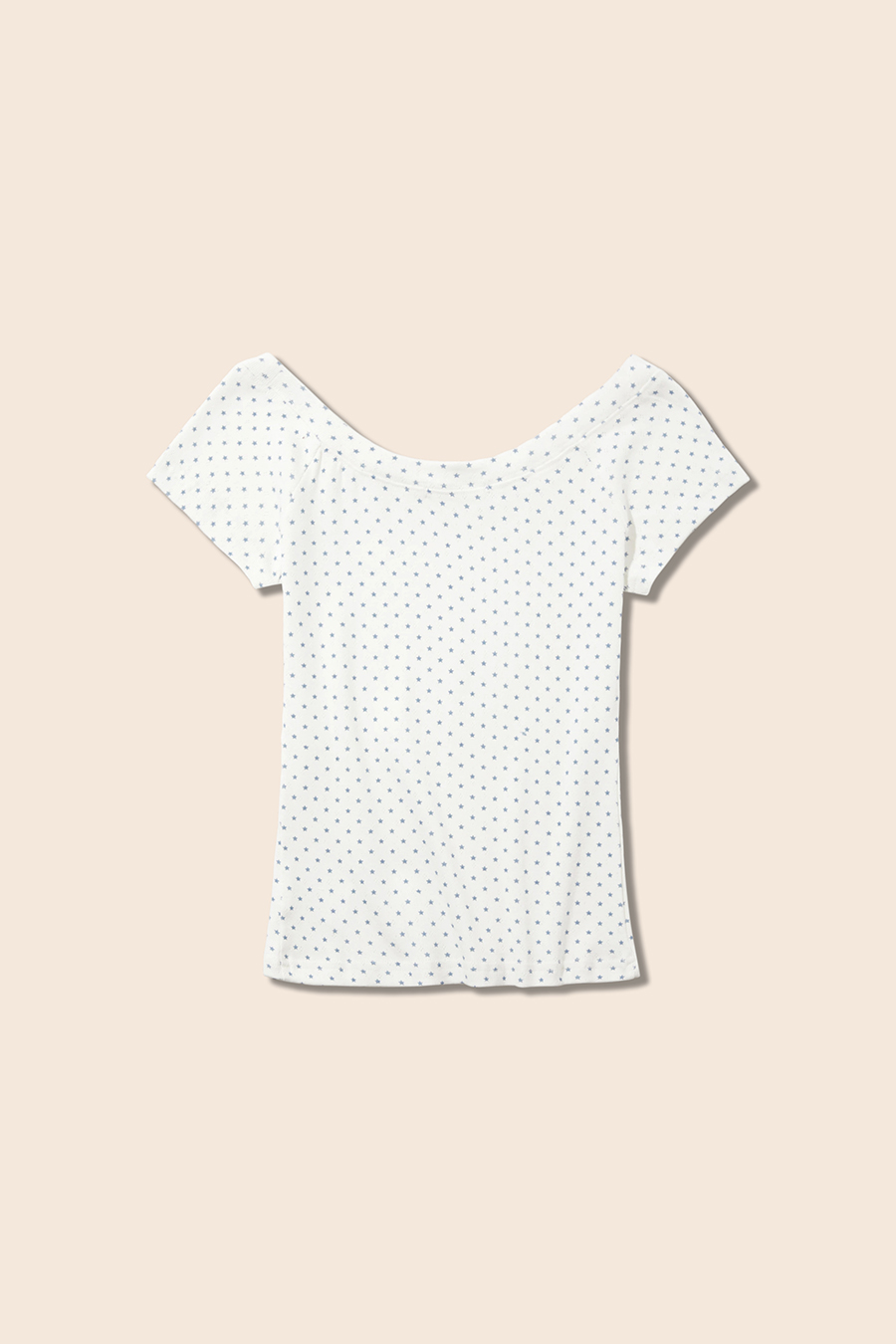 Polka Dot Off-Shoulder Tee|yescci-YESCCI.com