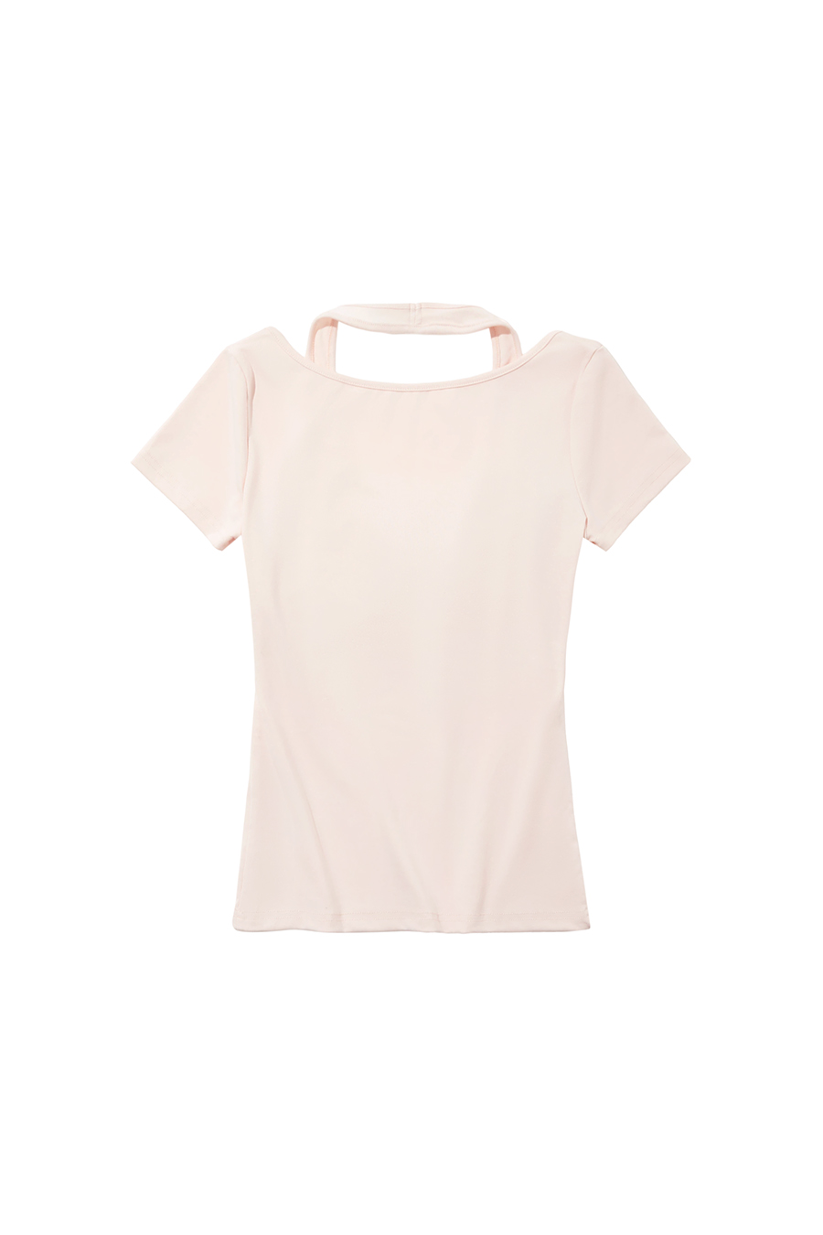 Faux Layer Halter Twist Front Tee|yescci-YESCCI.com