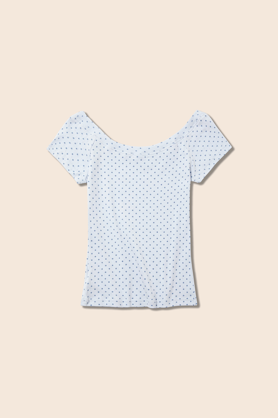 Polka Dot Off-Shoulder Tee|yescci-YESCCI.com