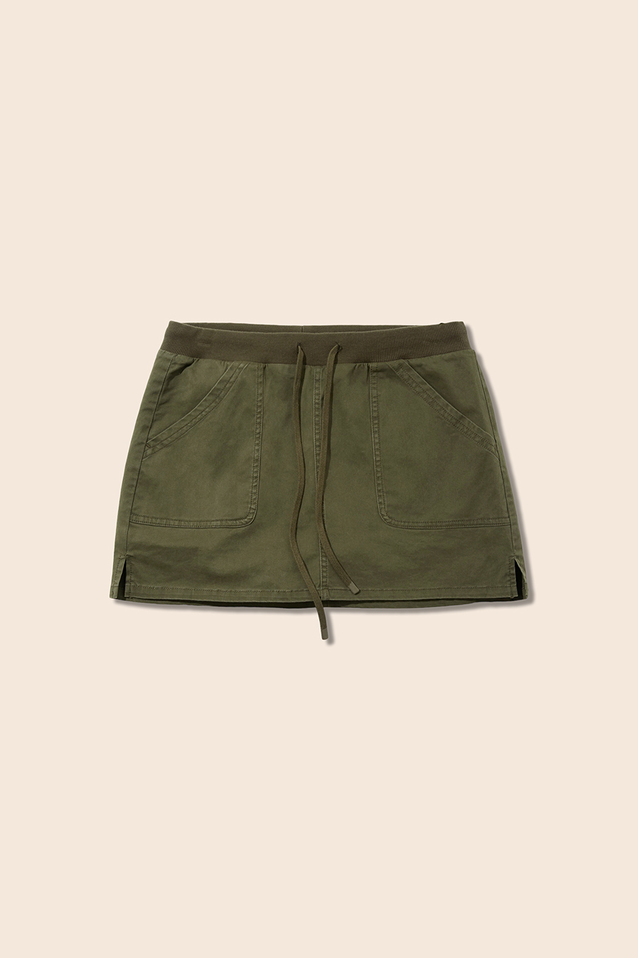 Elastic Waist Utility Mini Skirt|yescci-YESCCI.com
