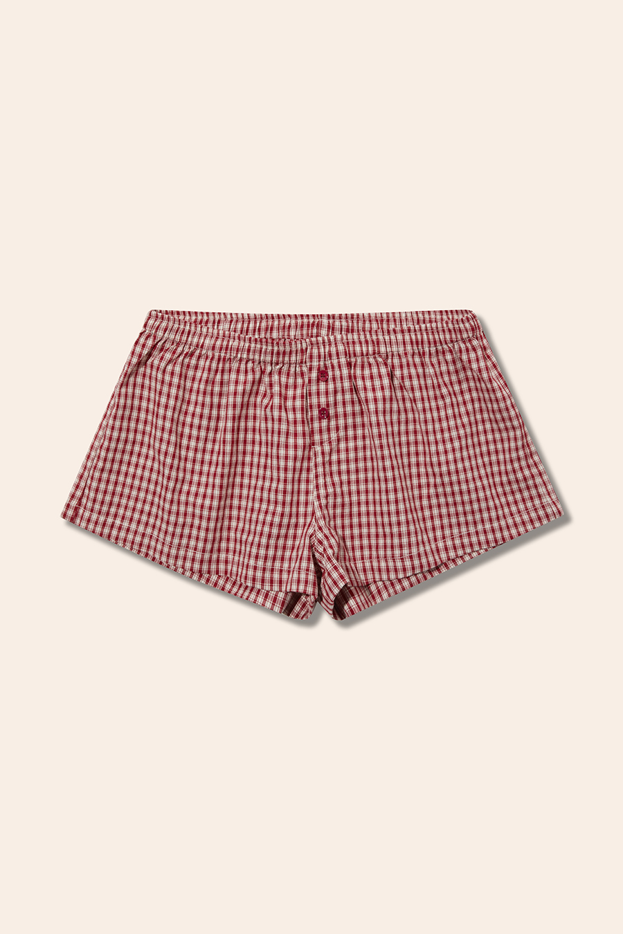 Plaid Button Shorts|yescci-YESCCI.com