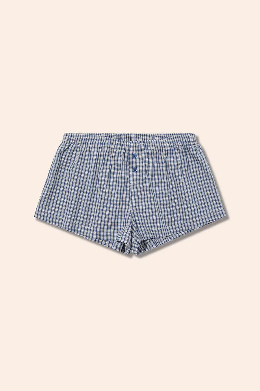 Plaid Button Shorts|yescci-YESCCI.com