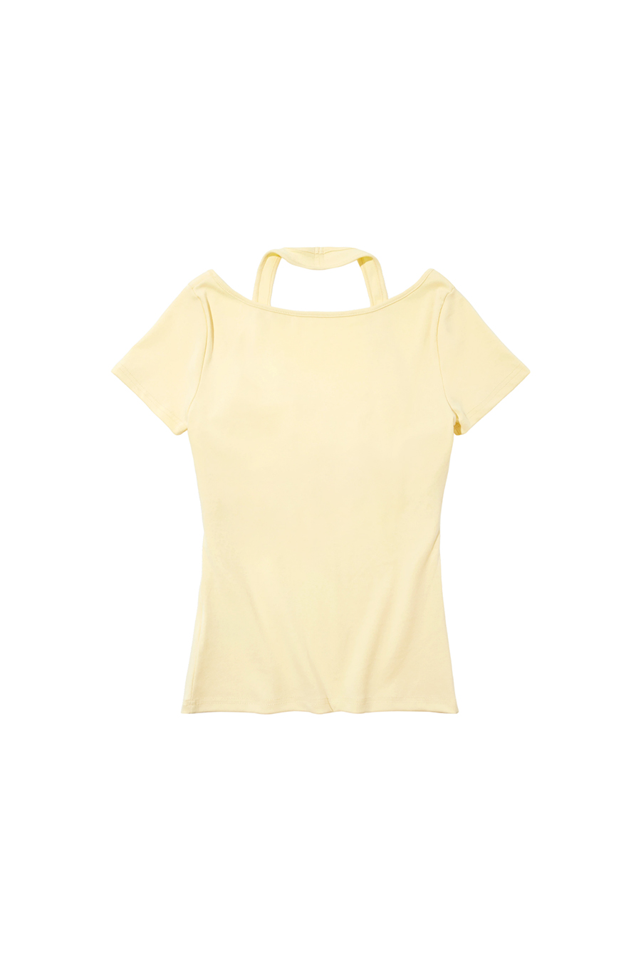 Faux Layer Halter Twist Front Tee|yescci-YESCCI.com