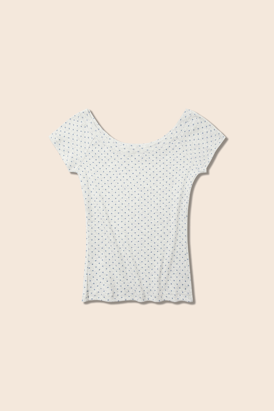 Polka Dot Off-Shoulder Tee|yescci-YESCCI.com